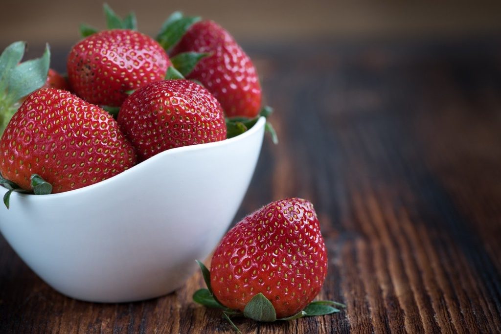 strawberries, fresh, ripe